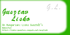 gusztav lisko business card
